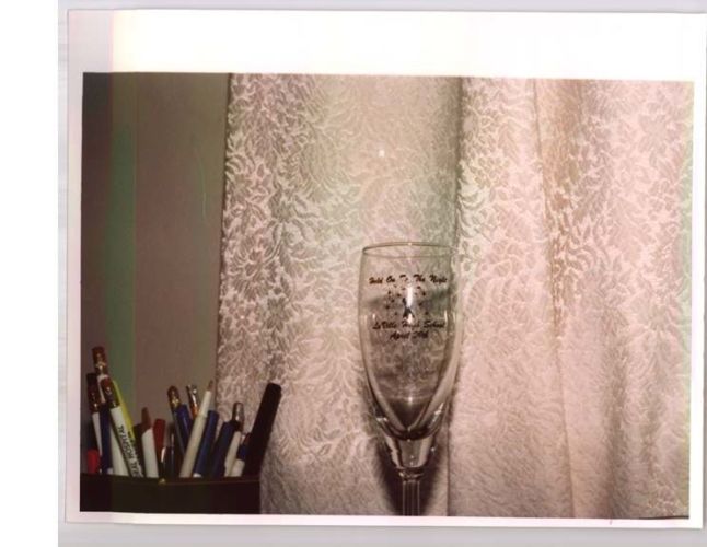 close up of a champagne glass