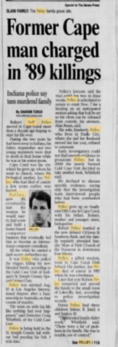 “Former Cape Man Charged in 89’ Killings” newspaper clipping