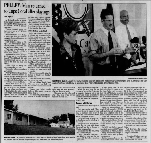 “PELLEY: Man Returned to Cape Coral After Slayings" newspaper clipping
