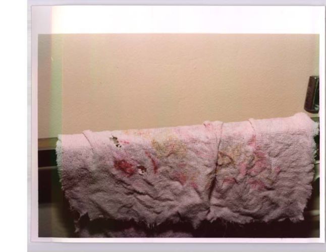 blood on a towel
