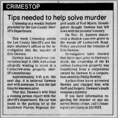 “Crimestop" newspaper clipping