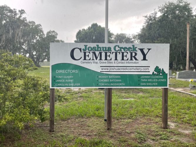 Joshua Creek Cemetery Sign