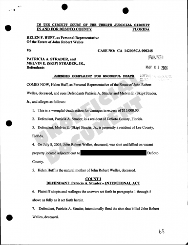 wrongful death suit page