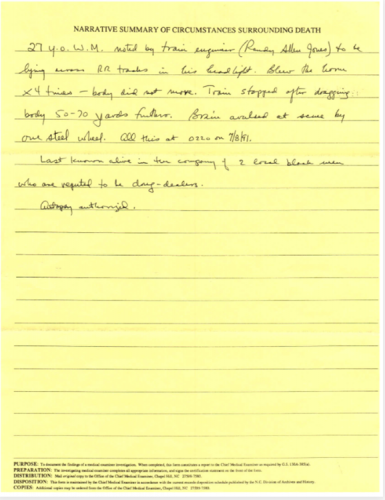 Doug Wagg Jr. Autopsy Investigation Summary Report Pages 3