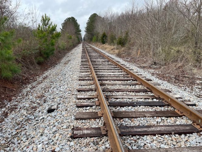 Scene of Doug’s death on the railroad tracks as it appeared in 2023