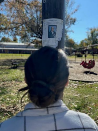 Nathaniel Jones reward fliers on Moravia Street in Winston Salem, NC as of October 2024.