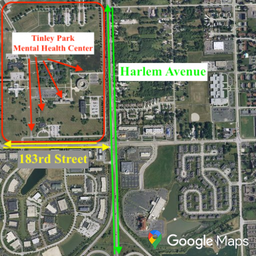 Aerial Map of Tinley Park Mental Health Center property