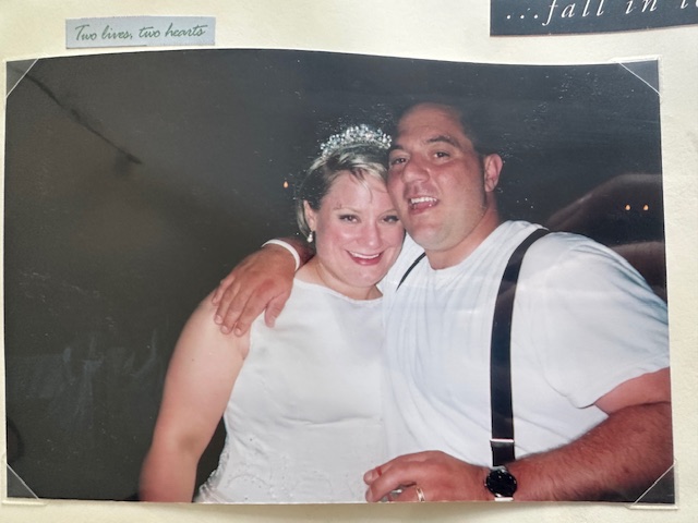 Tony Chiuso and his wife, Carrie Chiuso at their wedding