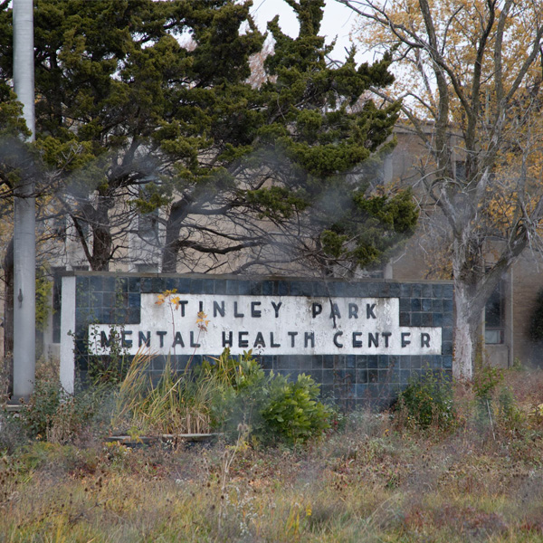 Former site of the Tinley Park Mental Health Center as of November 2025