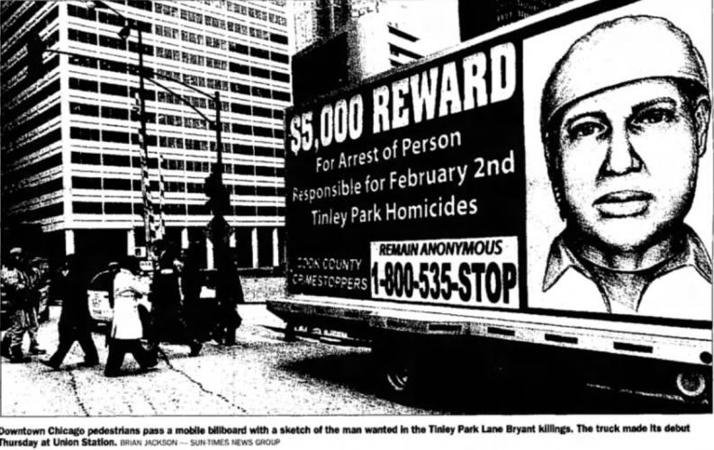 Mobile Billboard by Younker Media on the streets of Chicago in February 2008